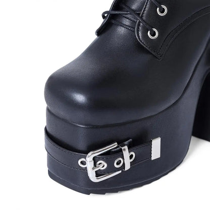 Alternative Buckle Platform Boots