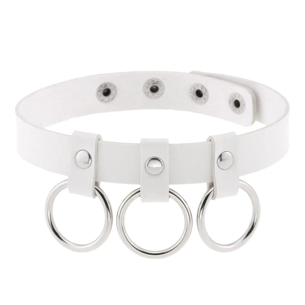 White Punk Choker Necklace