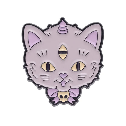 Demon Kitty Enamel Pins