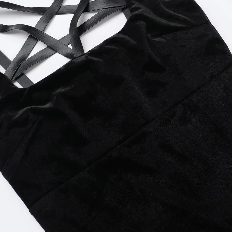 Goth Velvet Pentagram Dress