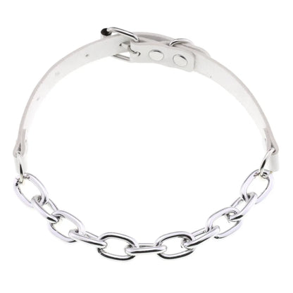 White Punk Choker Necklace