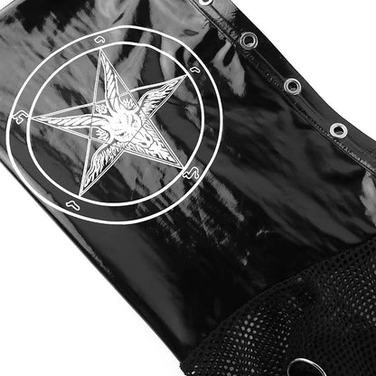 Baphomet Occult Cropped Hoodie