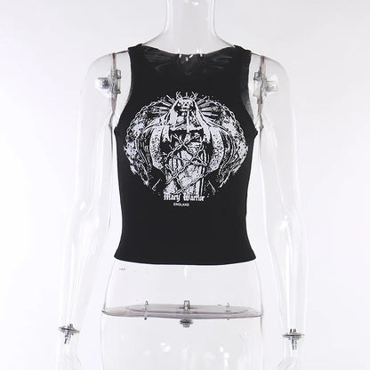 Old World Vintage Goth Crop Top Shirt