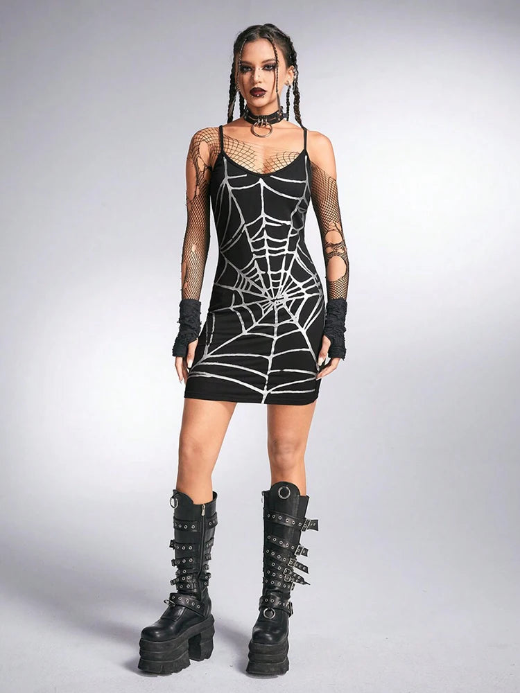 Caught in My Web Dress