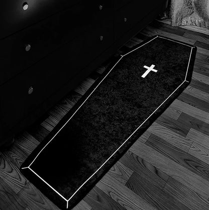 Simple Cross Coffin Rug