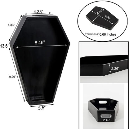 Coffin Shape Black Tray