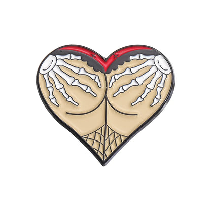 Spooky Heart Enamel Pins