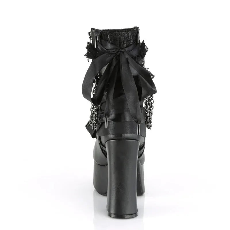 Vintage Gothic Lace Up Bow Boots