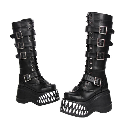 Teeth Monster Platform Combat Boots