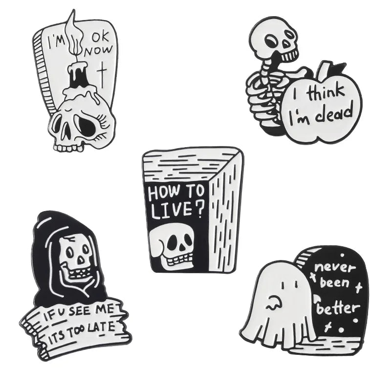 Spooky Enamel Pins