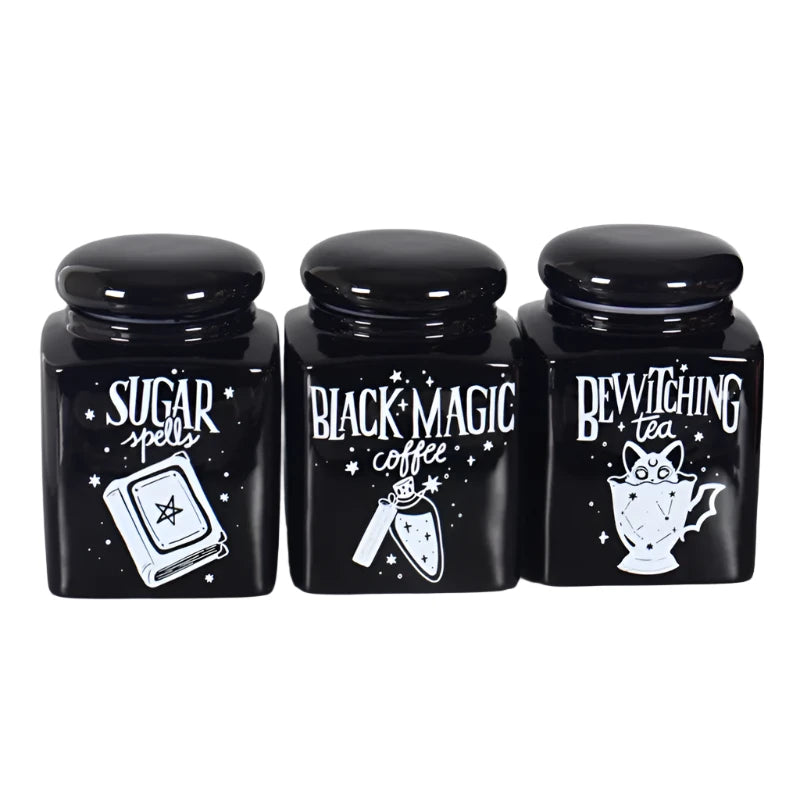 Gothic Black Magic Storage Jars