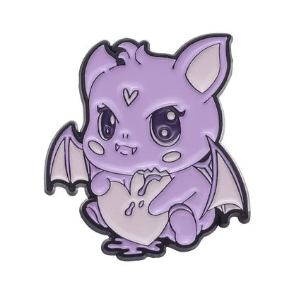 Demon Kitty Enamel Pins