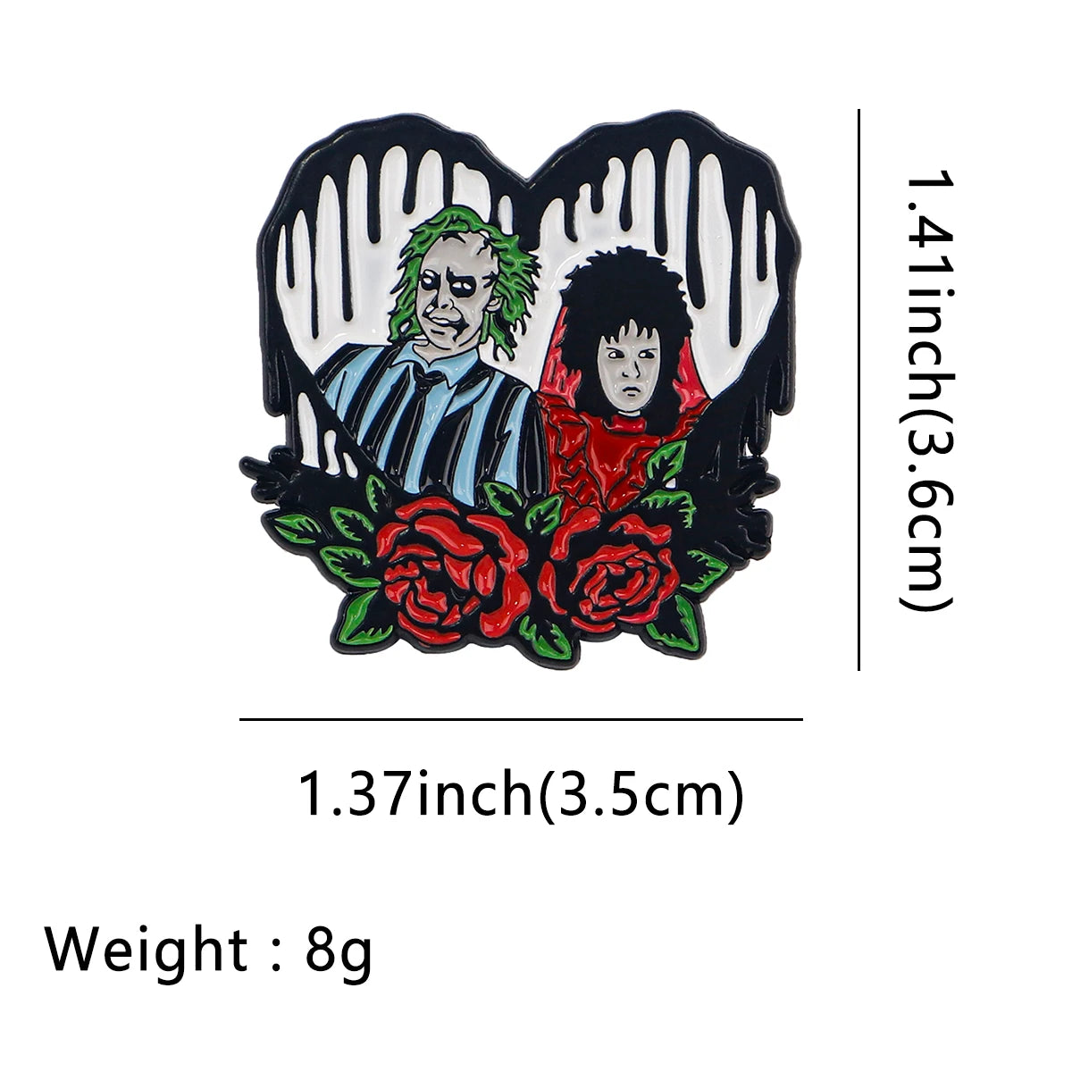 Spooky Movie Couples Enamel Pins