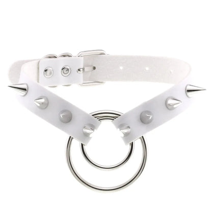 White Punk Choker Necklace