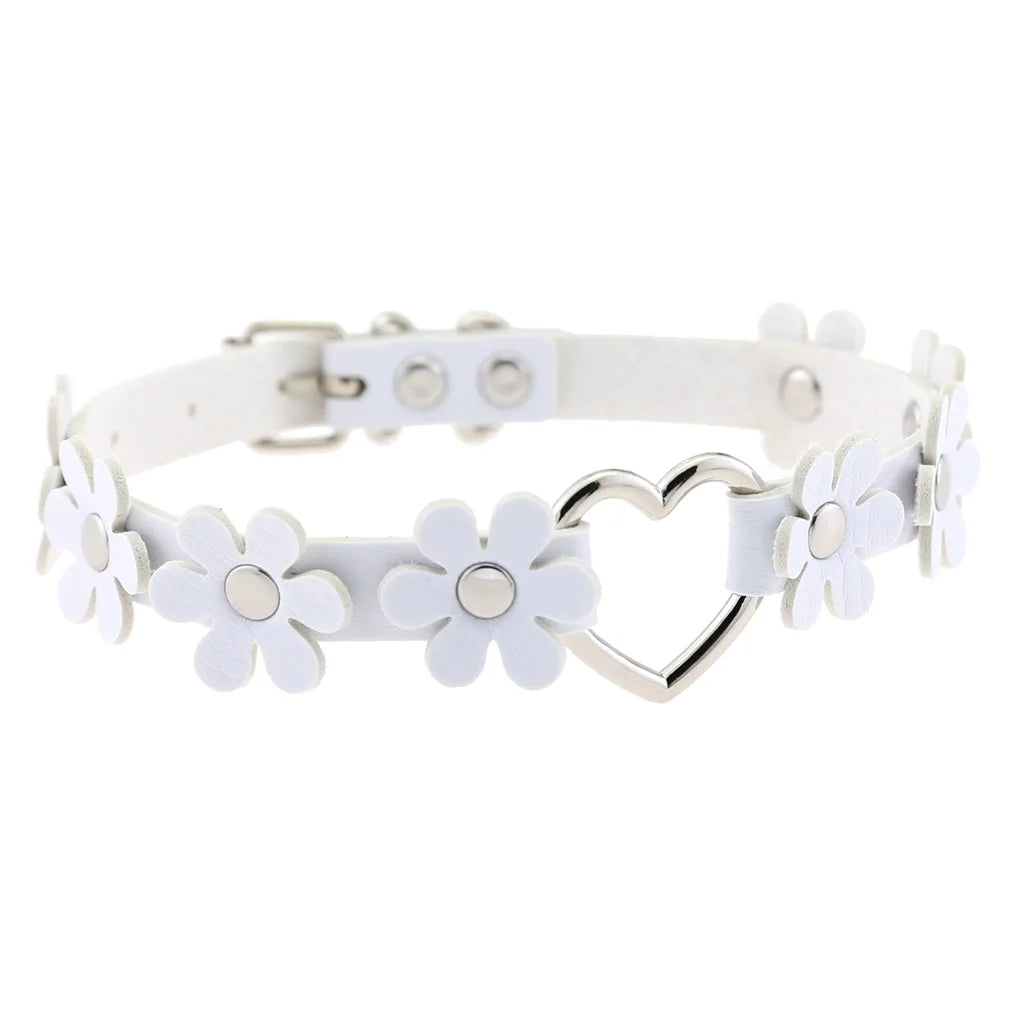 White Punk Choker Necklace