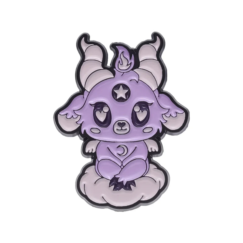 Demon Kitty Enamel Pins