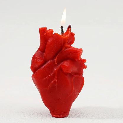 Mini decorative human heart candle