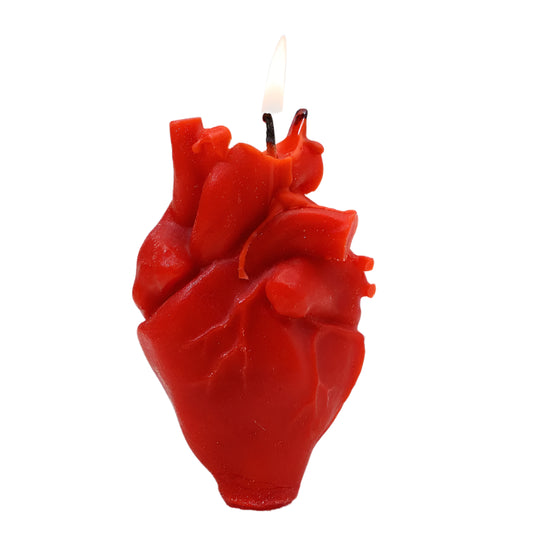 Mini decorative human heart candle