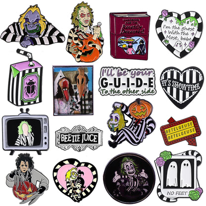 Beetlejuice Enamel Pins