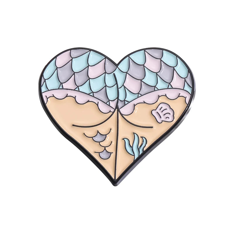 Spooky Heart Enamel Pins