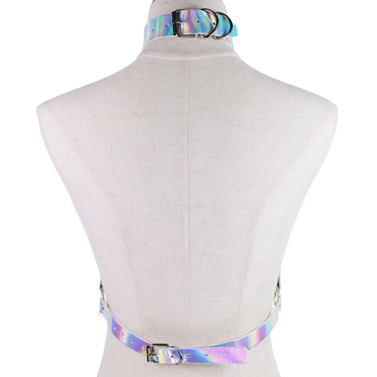 Iridescent Chain Layered Chest Harness