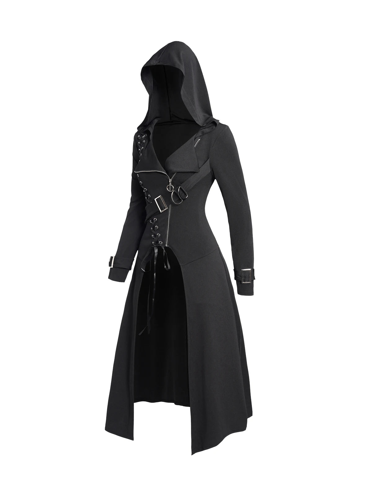 Gothic Hooded Zip Up Coat