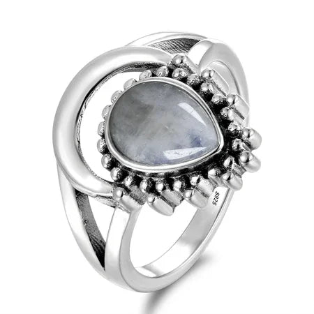 Vintage Witch Moonstone Magic Ring