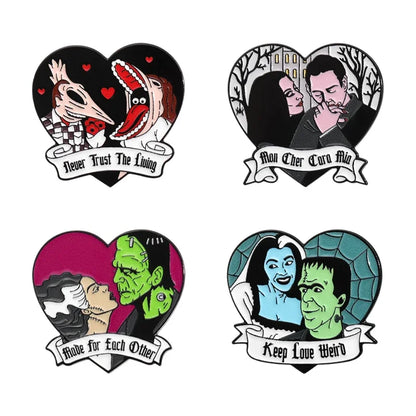 Spooky Lovers Enamel Pins