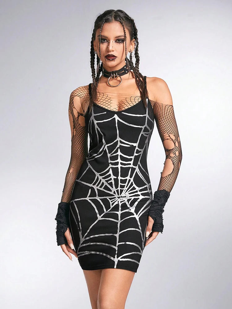 Caught in My Web Dress