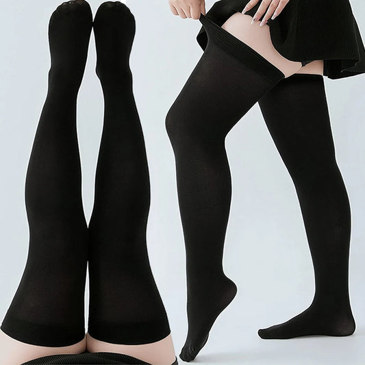 Black Thigh High Socks