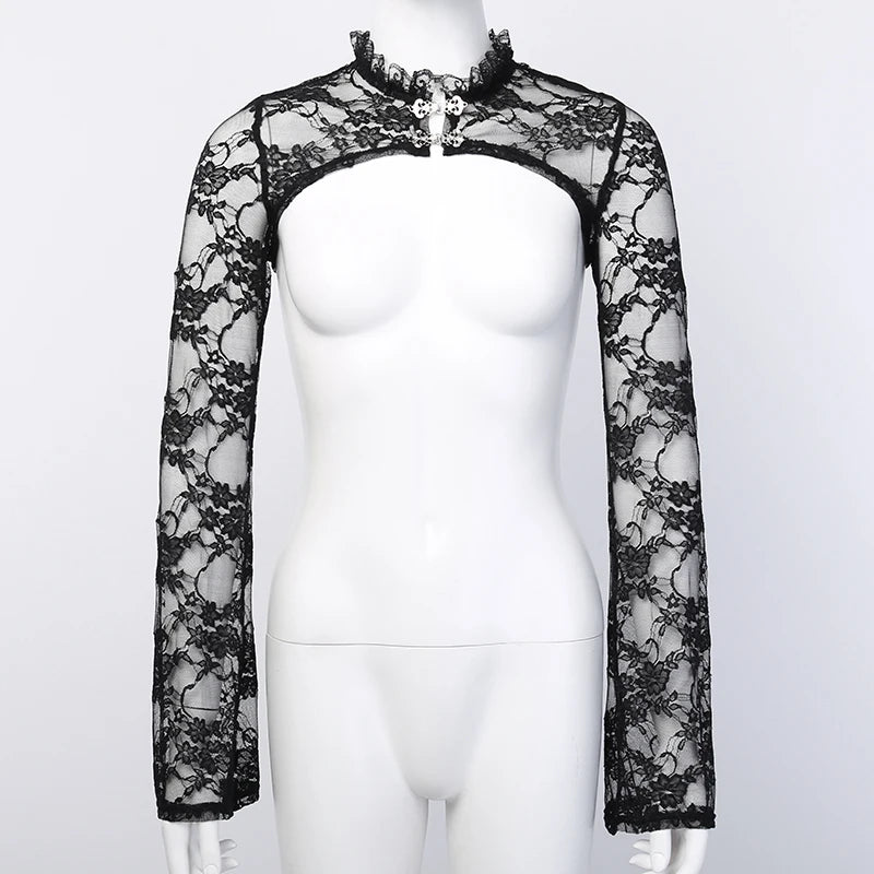 Floral Mesh Lace Sleeve Cover