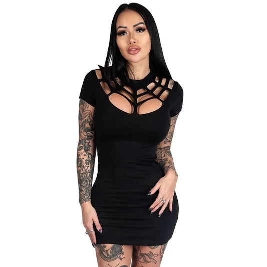 Spider Queen Gothic Mini Dress