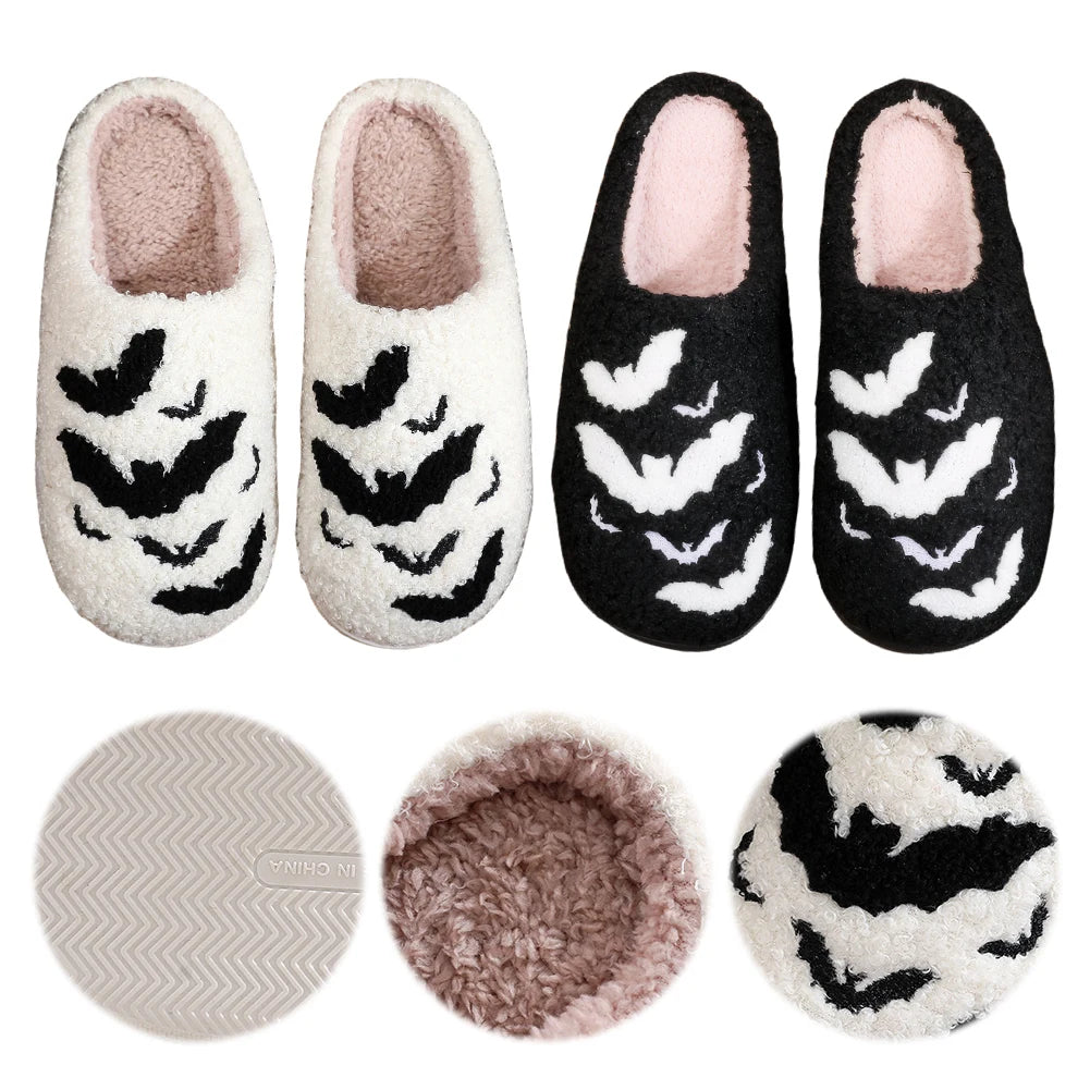 Bat Plush House Slippers