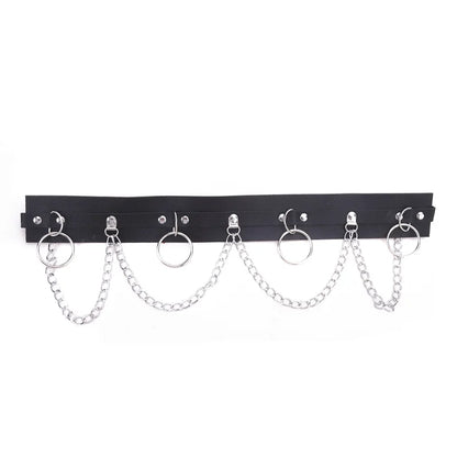 Ring Chain Wide Punk Belt