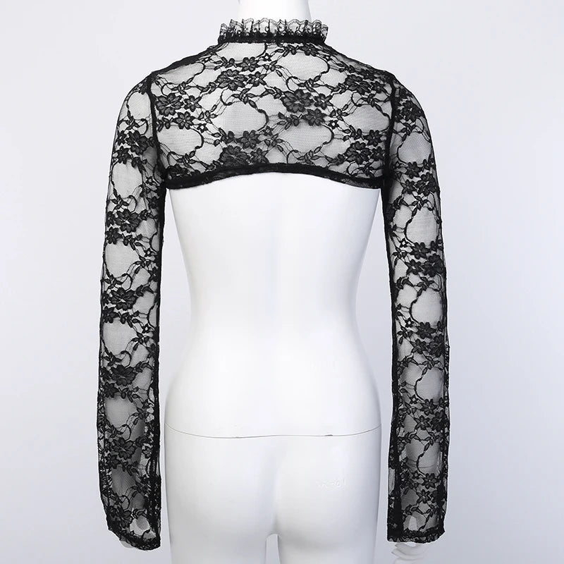 Floral Mesh Lace Sleeve Cover