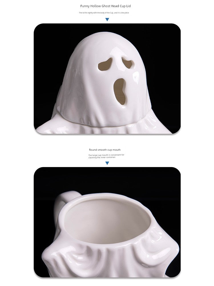 Ghost Shaped Mug with Lid