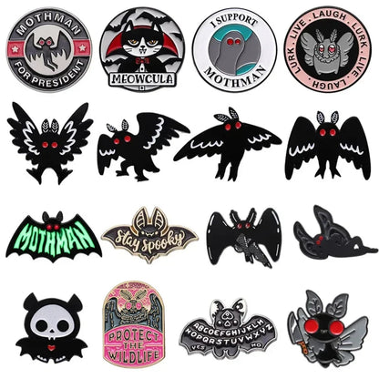 Mothman Enamel Pins