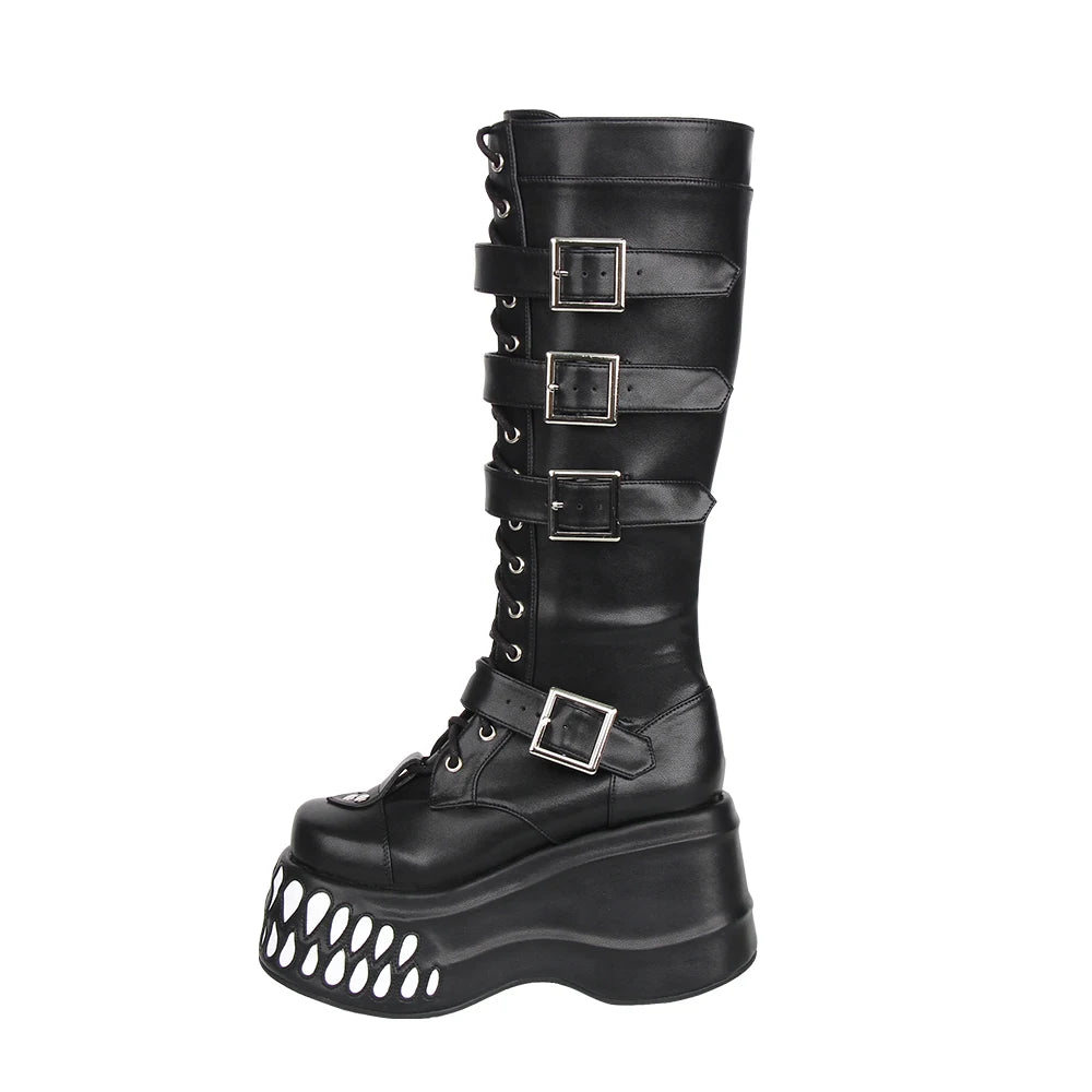 Teeth Monster Platform Combat Boots