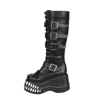 Teeth Monster Platform Combat Boots