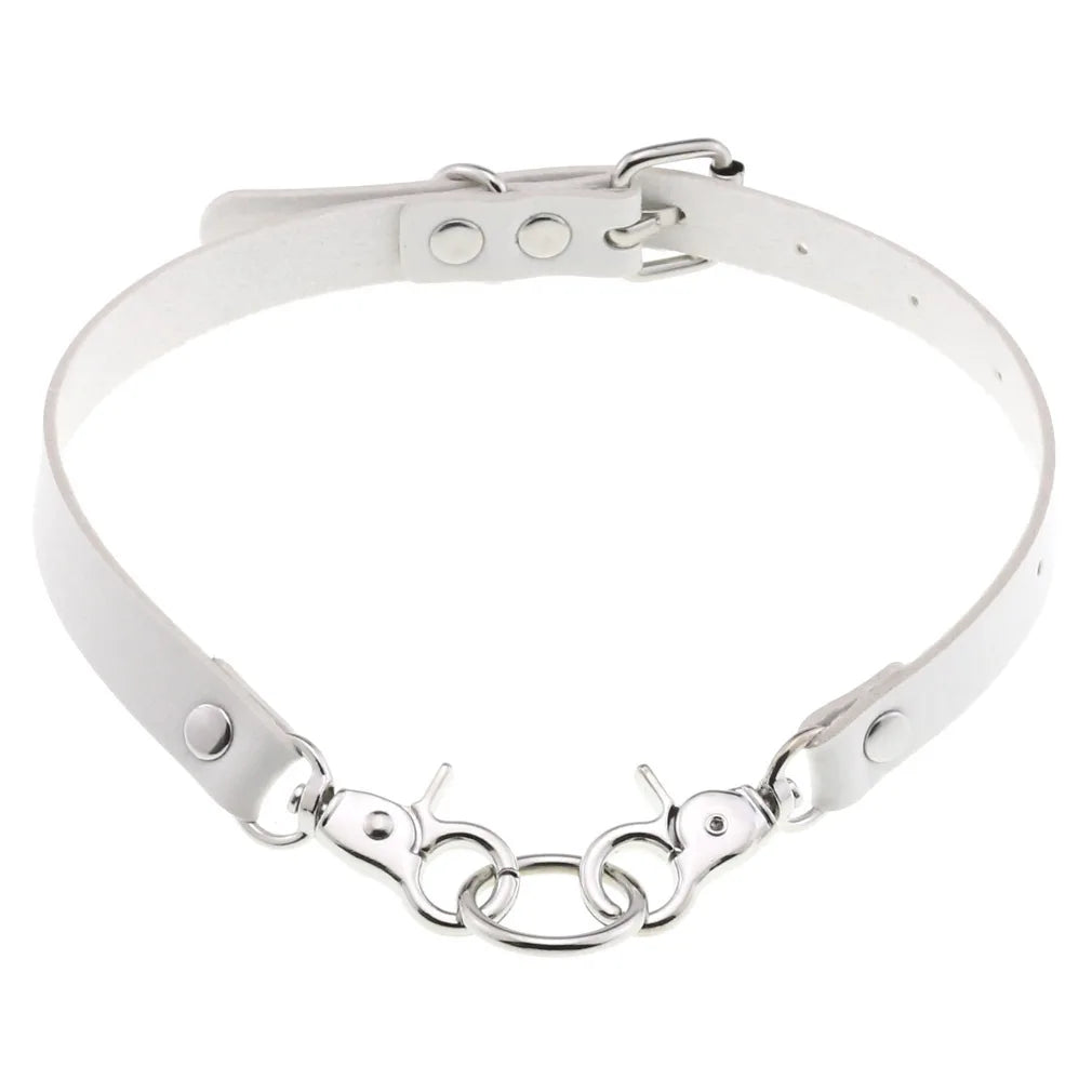 White Punk Choker Necklace