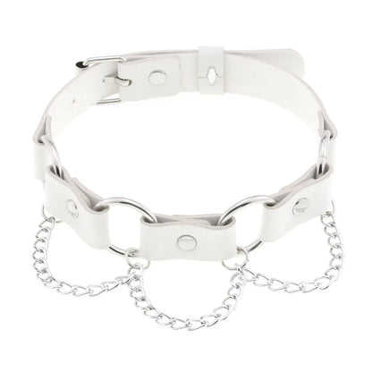 White Punk Choker Necklace