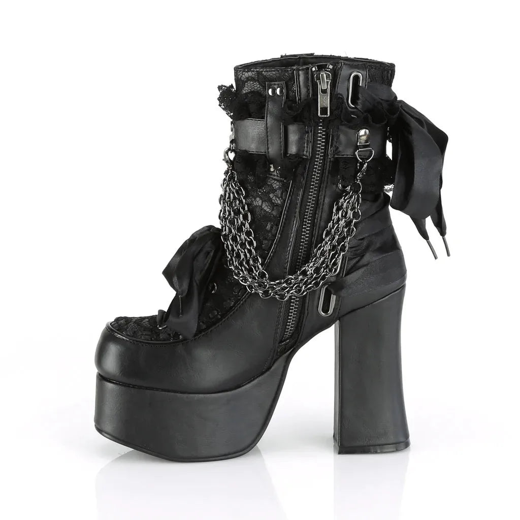 Vintage Gothic Lace Up Bow Boots