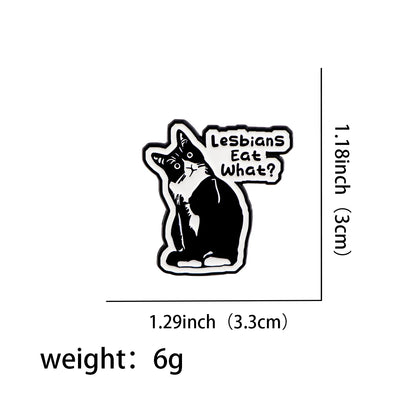 Lesbians Eat What? Cat Enamel Pin