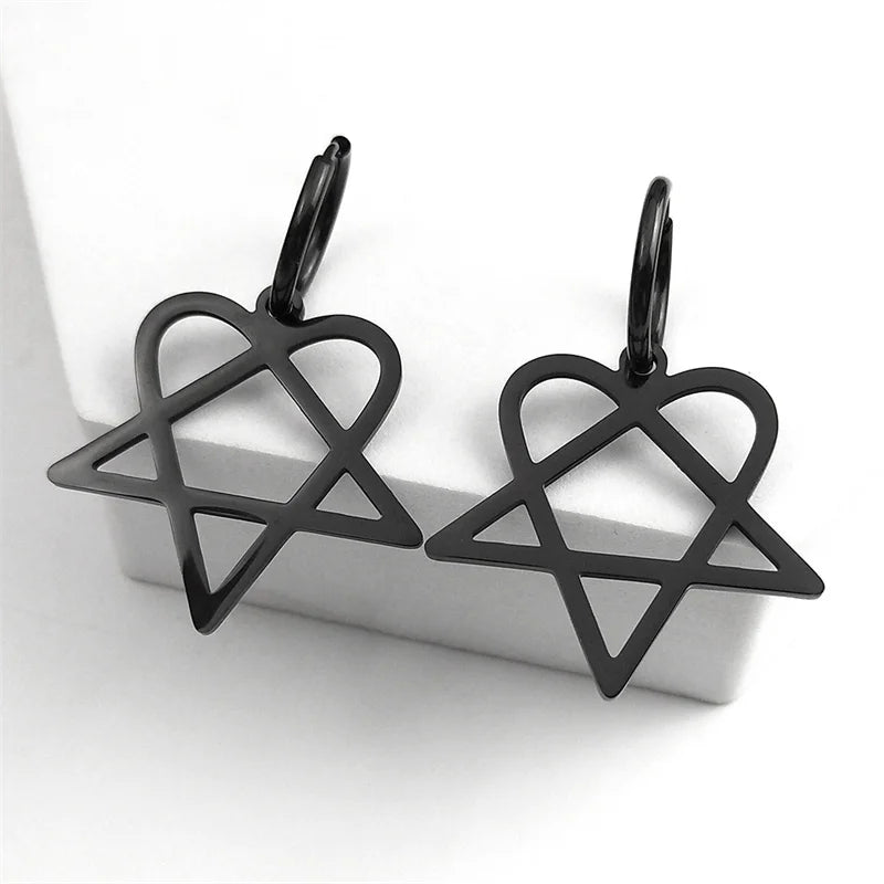 Heartagram Earrings