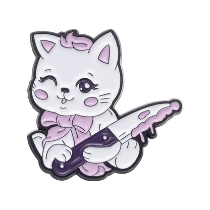 Demon Kitty Enamel Pins