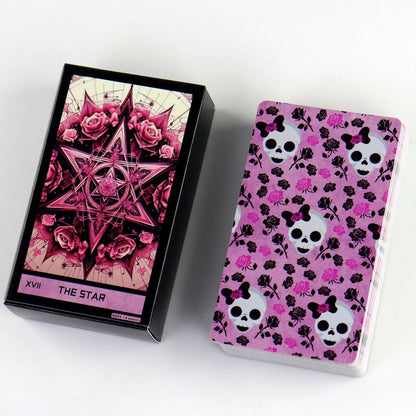 Pink Gothic Tarot Deck Cards For Family Party High Quality Fortune Telling Divination Tarot Cards Deck Game