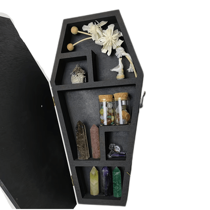 Gothic Coffin-Shaped Mirror Storage Box