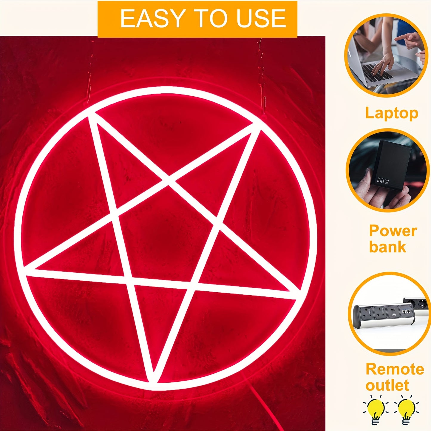 Pentacle/Pentagram LED Neon Sign