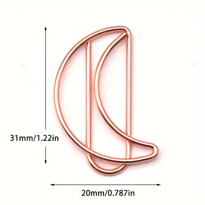 30 Moon-Shaped Paper Clips