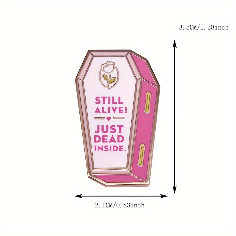 Pink Coffin Enamel Pin